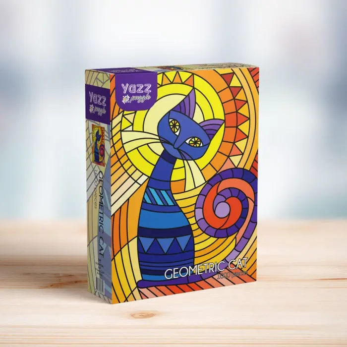 Geometric Cat 1000-Piece Puzzle 1