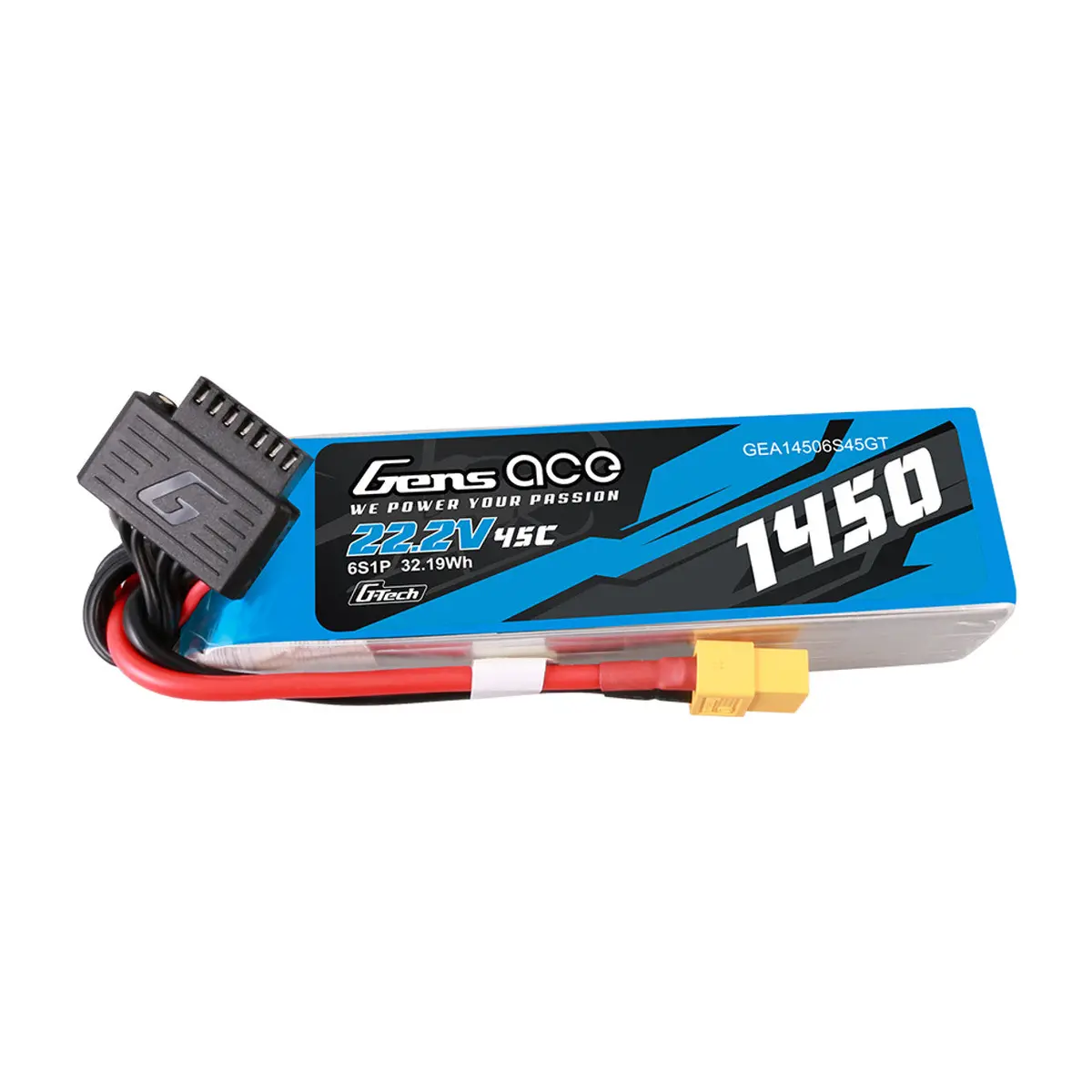 Gea14506s45gt Gens Ace 1450Mah 22.2V 45C 6S1p G-Tech Lipo Battery Pack With Xt60 Plug 1