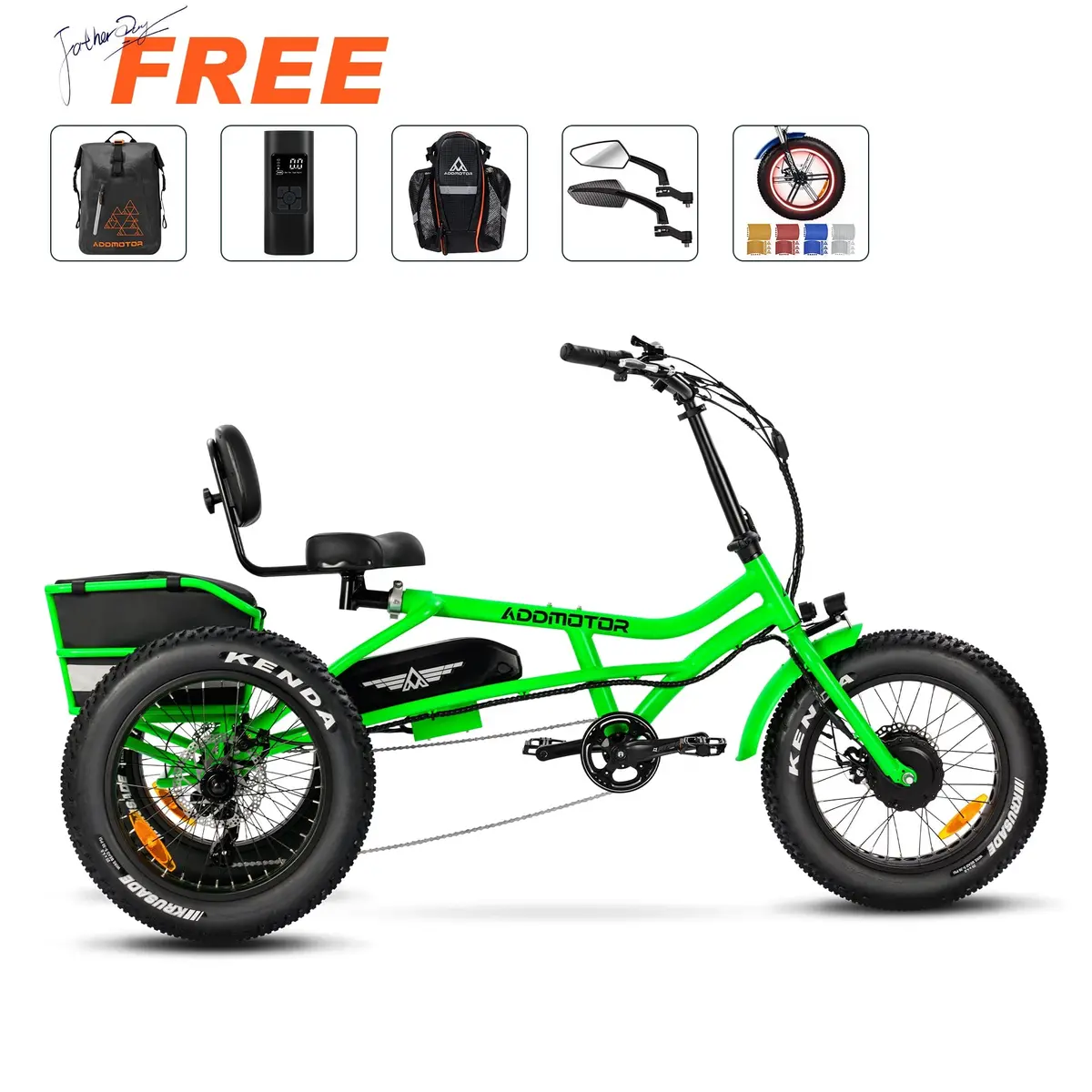 M-360 Semi-Recumbent Electric Tricycle | $262 Free Gifts 1