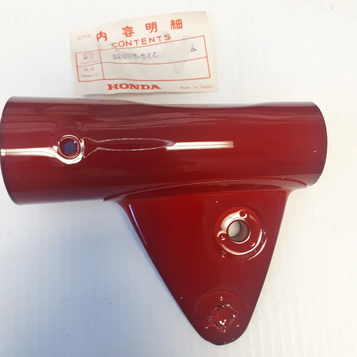 Cb350k4 Ruby Red Upper Fork Cover 1