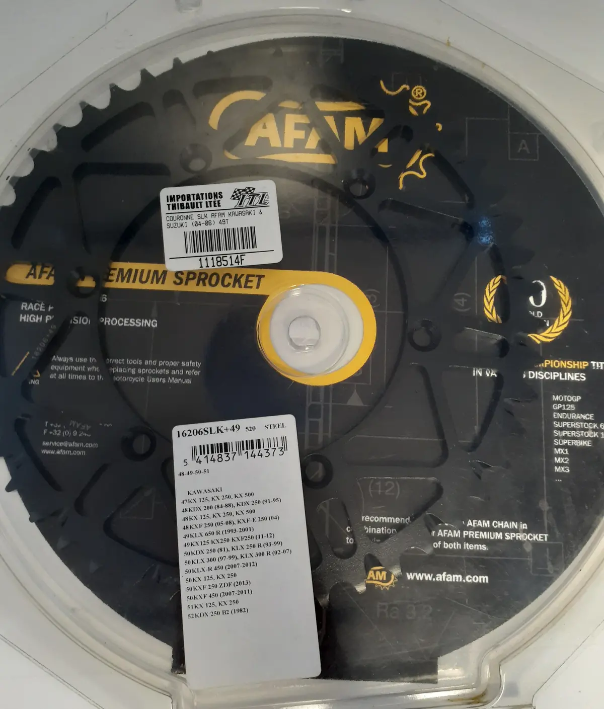 Kx Kdx Klx Afam 49T Rear Sprocket 1