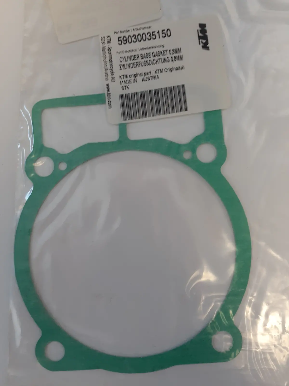 Ktm Cylinder Base Gasket 0,8Mm 1