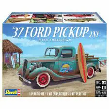 1:25 '37 Ford Pickup Truck W/ Surfboard (2 'N 1) 1