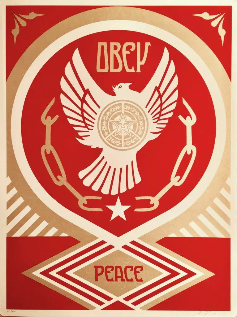 Shepard Fairey "Peace & Freedom Dove" Holiday 14' Obey Print 1