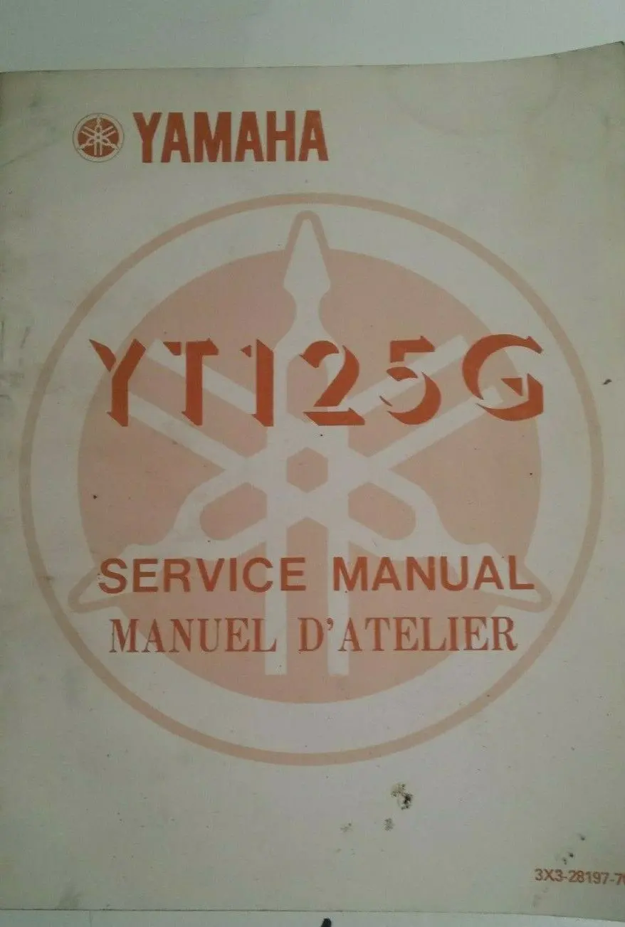 Yamaha Yt125g Tri-Moto Manual, Oem Manual 3X3-28197-70 1