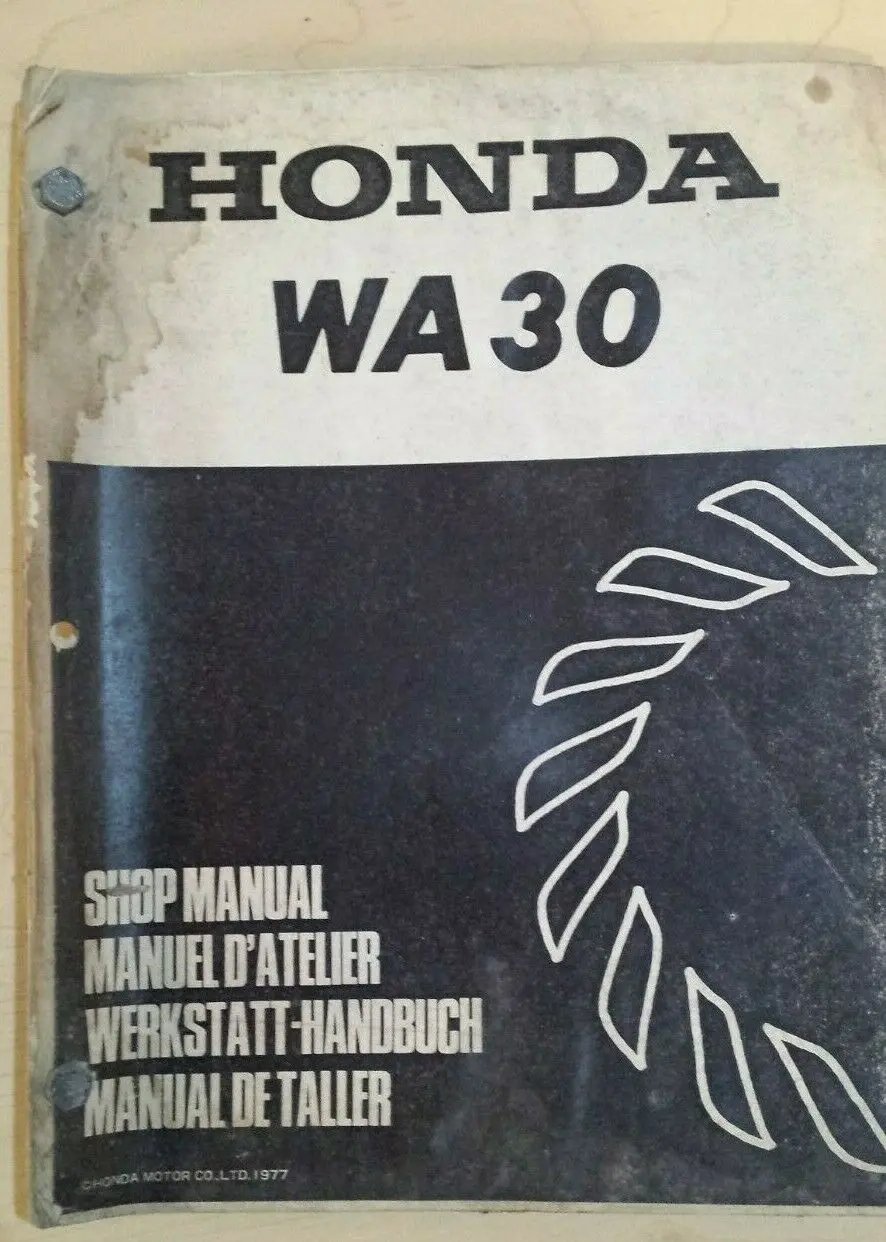Honda Wa30 Shop Manual 1