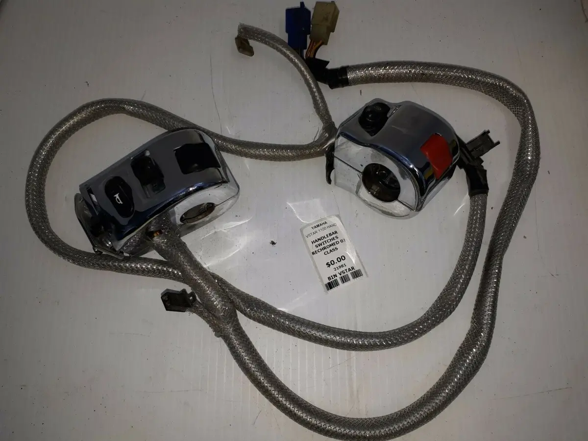 2002 V-Star 1100 Classic Handlebar Switches, Rechromed 1