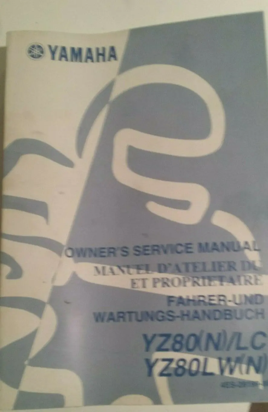 Yz80 N/Lc Yz80 Lw/N  Service Manual Oem Yamaha 1