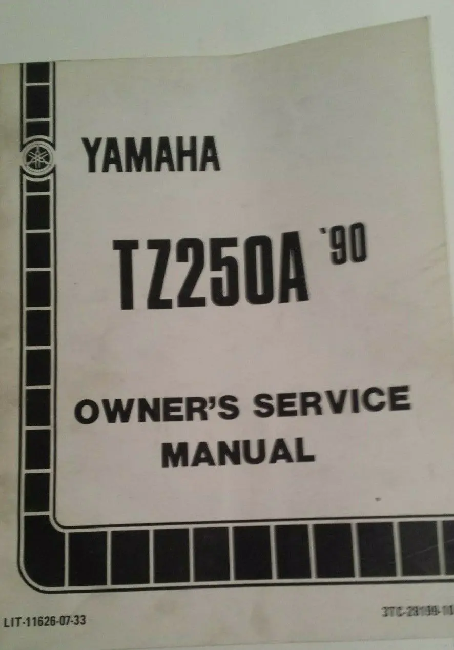 1990 Tz 250A Service Manual Oem Yamaha 1