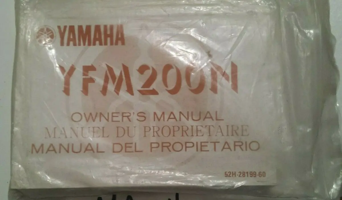 Yfm200n Yamaha Owner's Manual 1