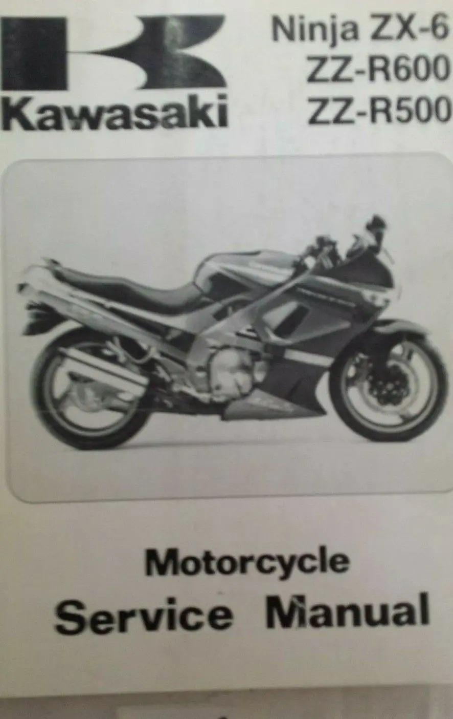 1990 - 1993 Ninja Zx-6 Zz-R600 Zz-R500 Oem Service  Manual 99924-1128-02 1