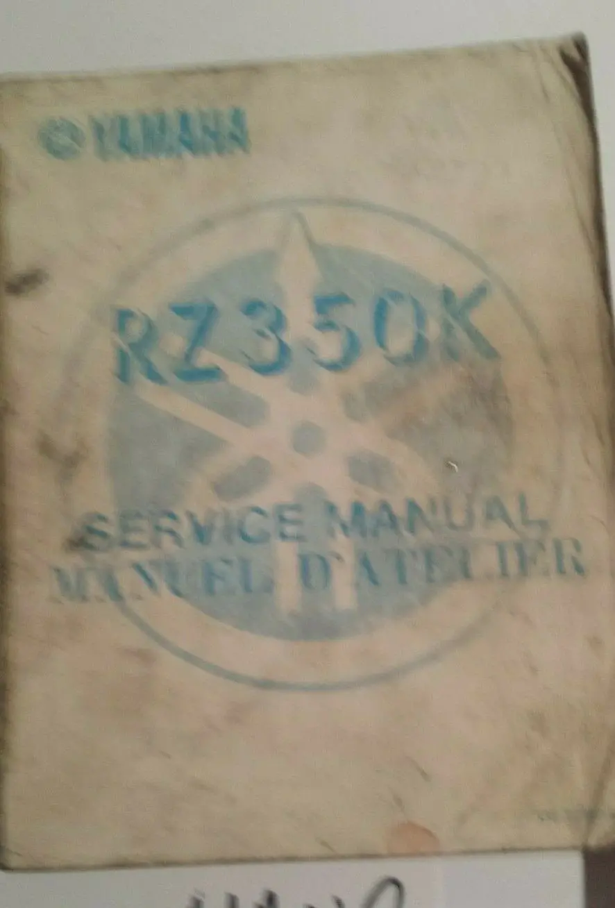 1983 Rz 350K Service Manual Oem Yamaha 1