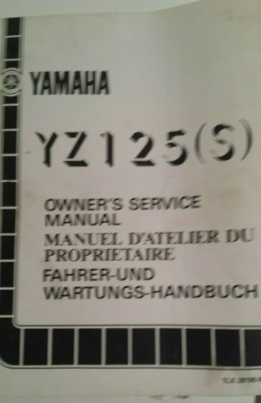 1986 Yz 125S Service Manual Oem Yamaha 1