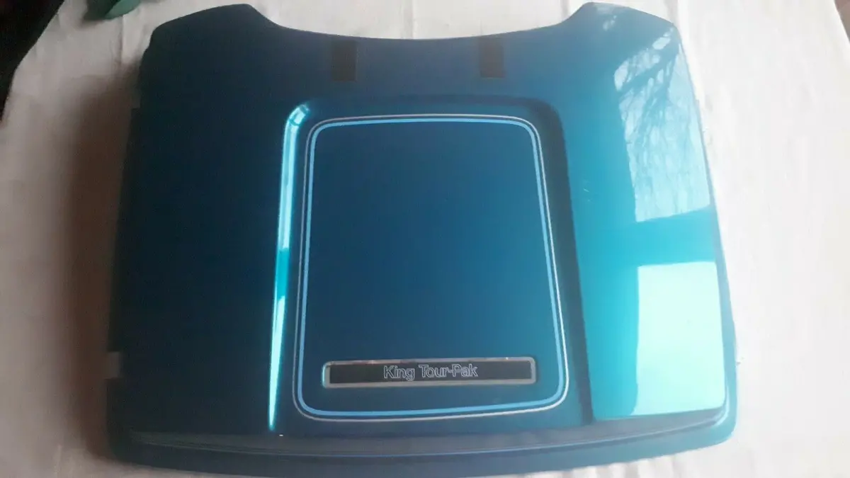 Harley Davidson Blue Tour-Pak Lid, Trunk Lid 1