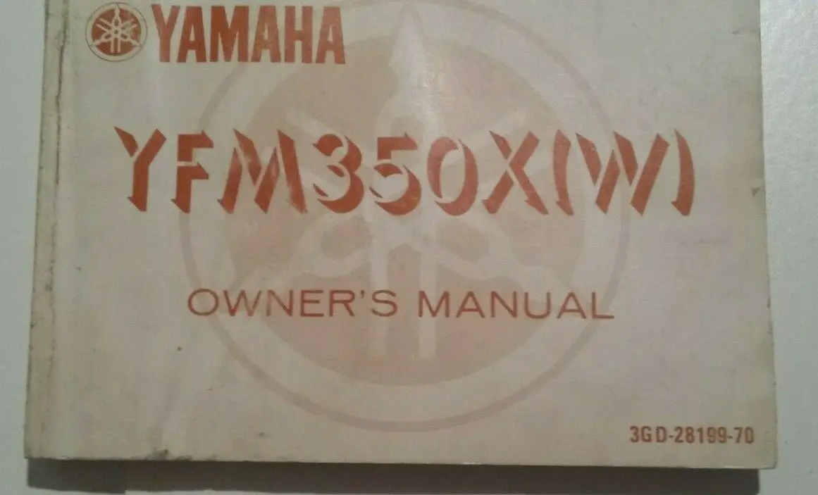 Yfm350x(W) Yamaha Owners Manual 1