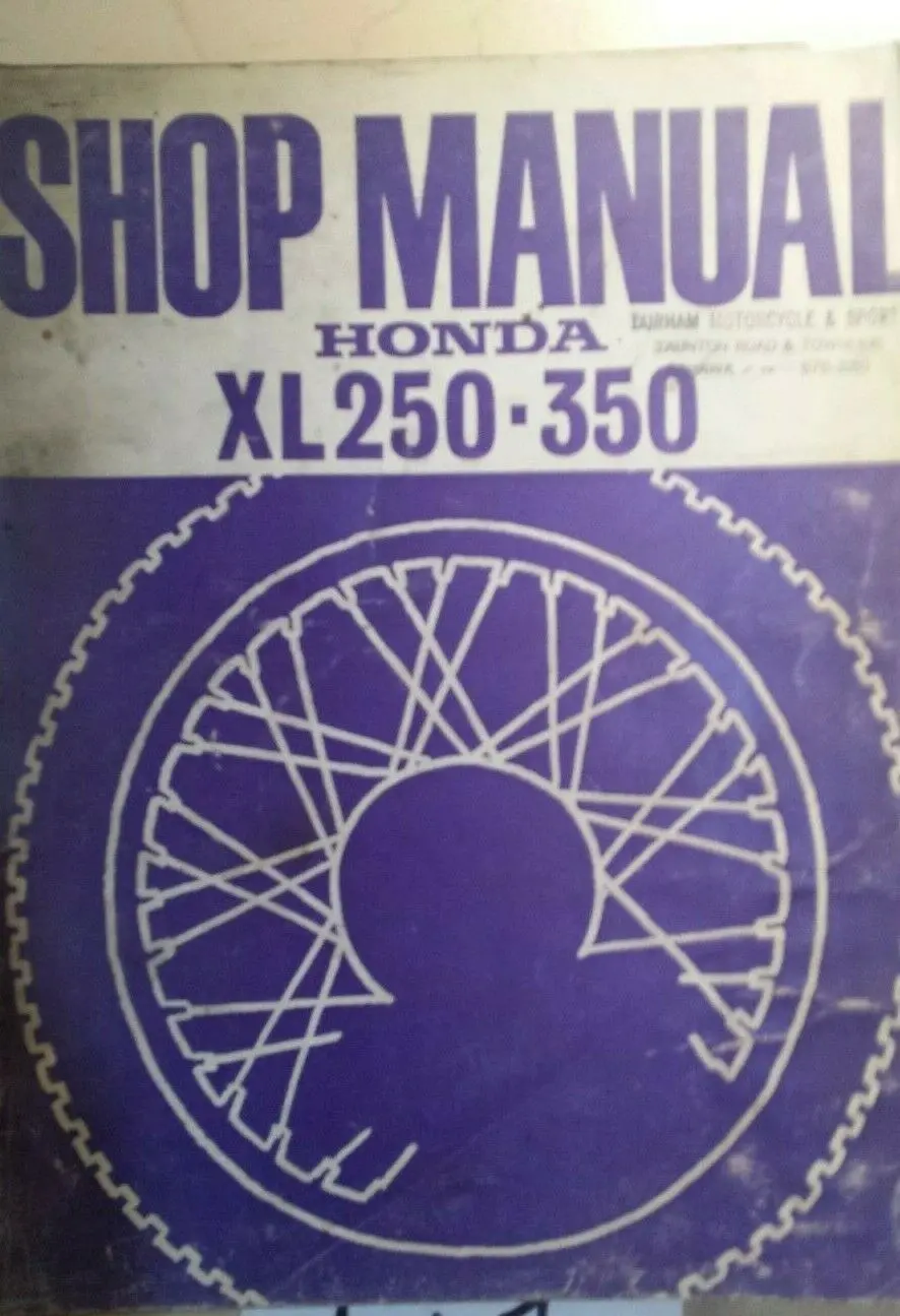 Honda Xl250 Xl350 Shop Manual 1