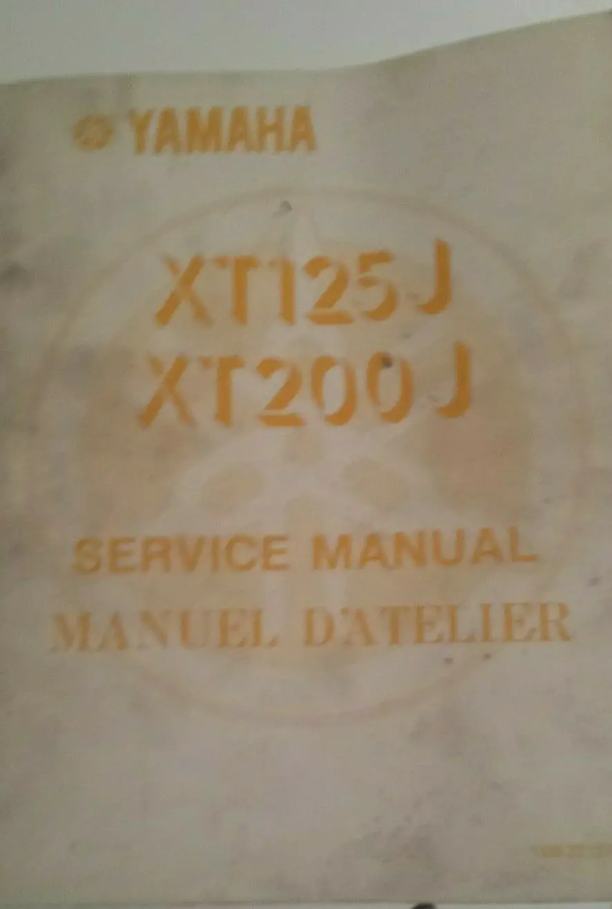 Yamaha Xt125j / Xt200j Service Manual Oem Yamaha 15W-28197-70 1