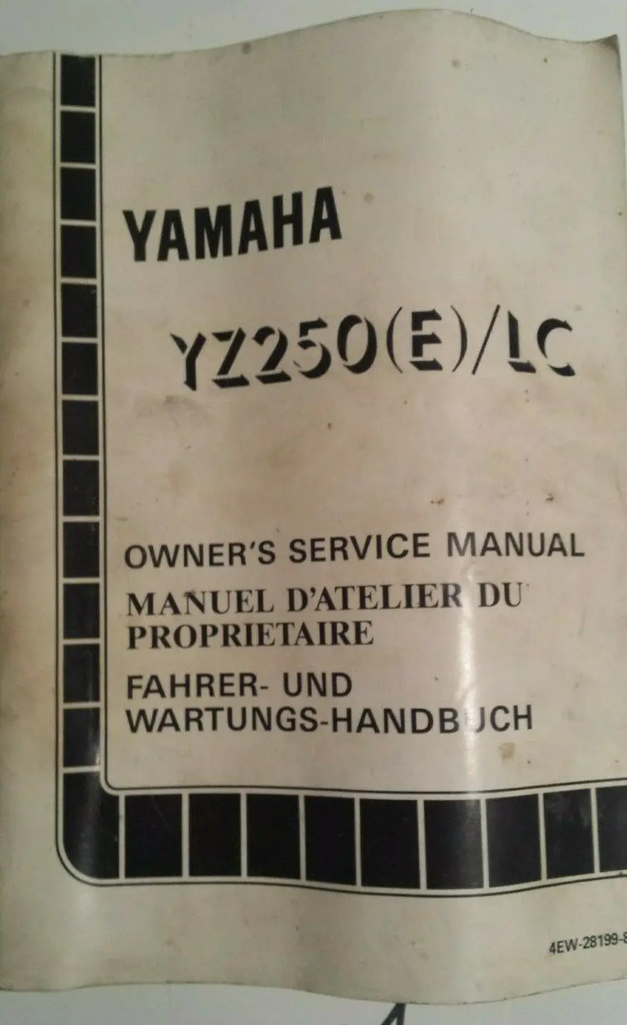 Yamaha Yz250 Manual Oem Manual 4Ew-28199-80 1