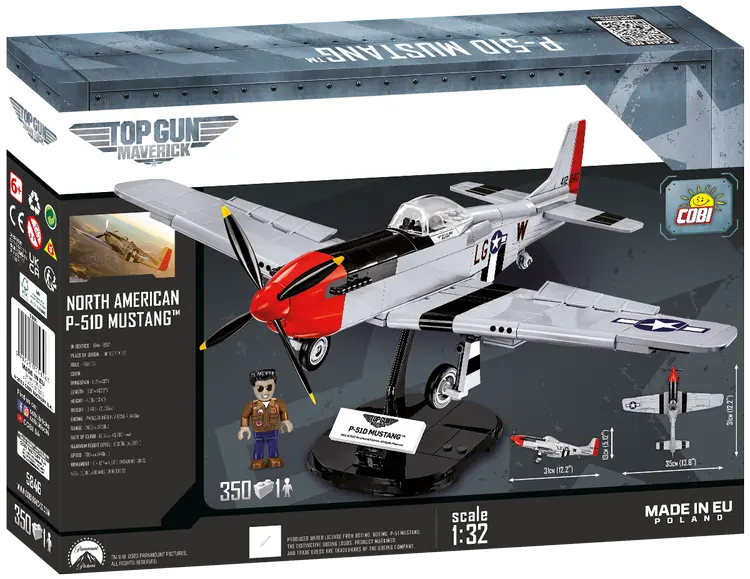 Cobi-5846 Cobi Top Gun P-51D Mustang Fighter, Version 2: Set #5846 1