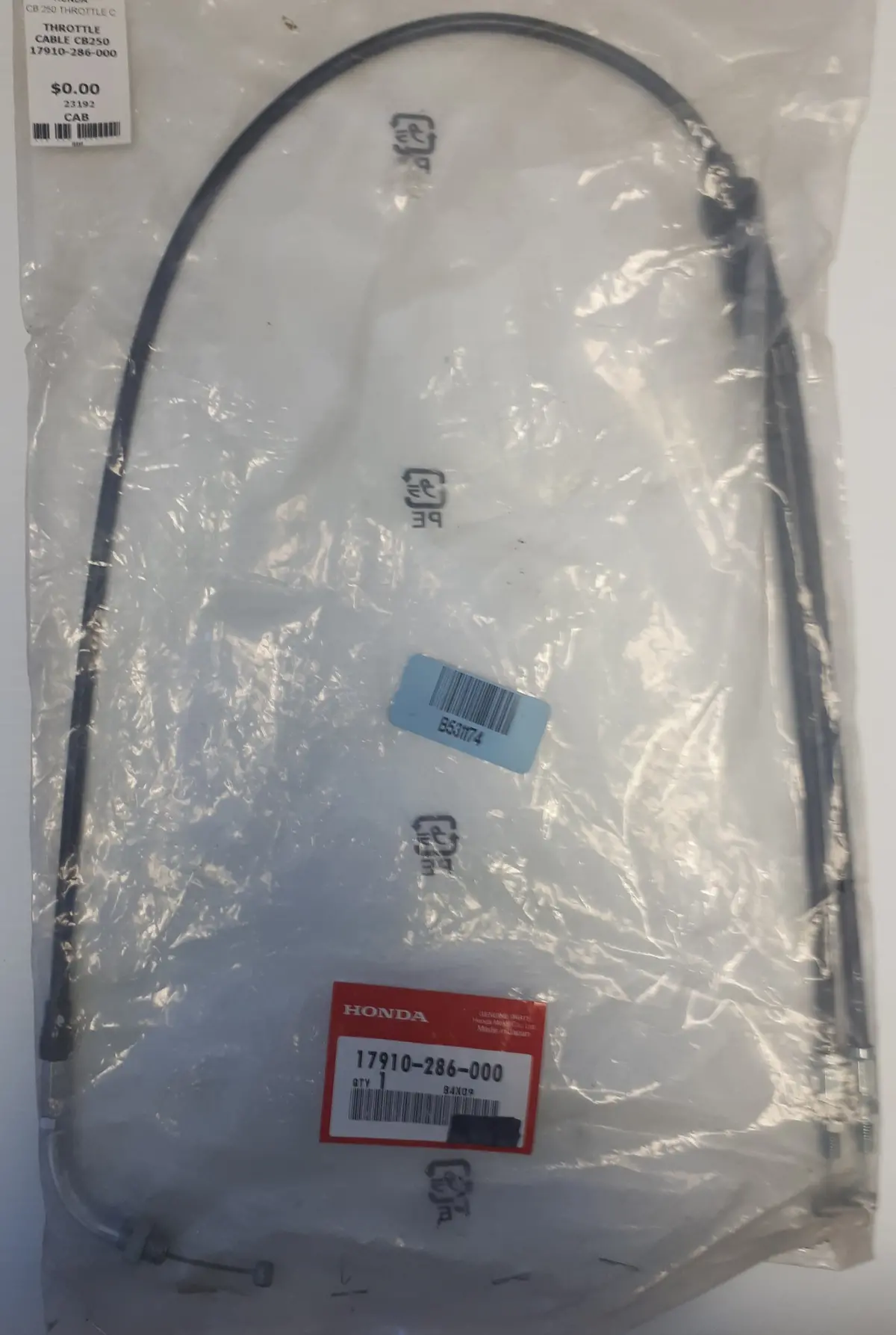 Honda Cb250 Throttle Cable 1