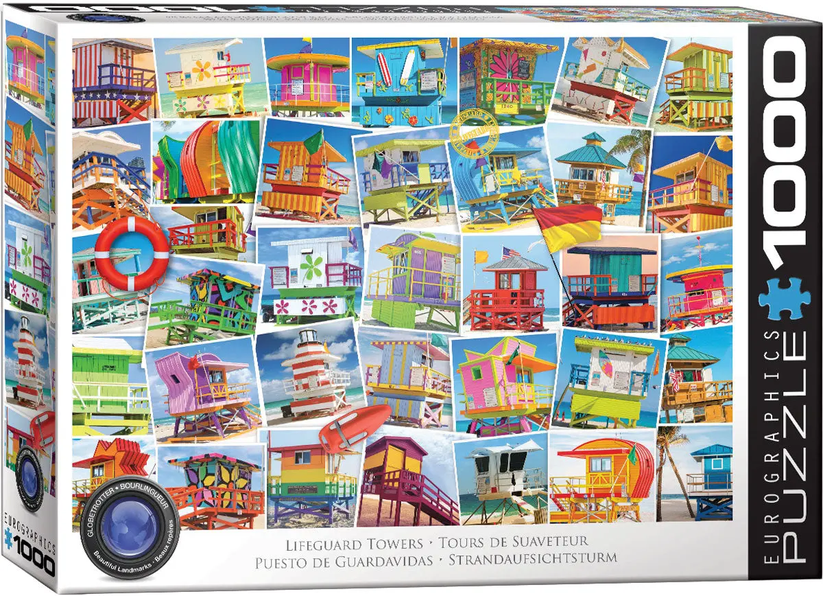 Lifeguard Towers 1000-Piece Puzzle 1