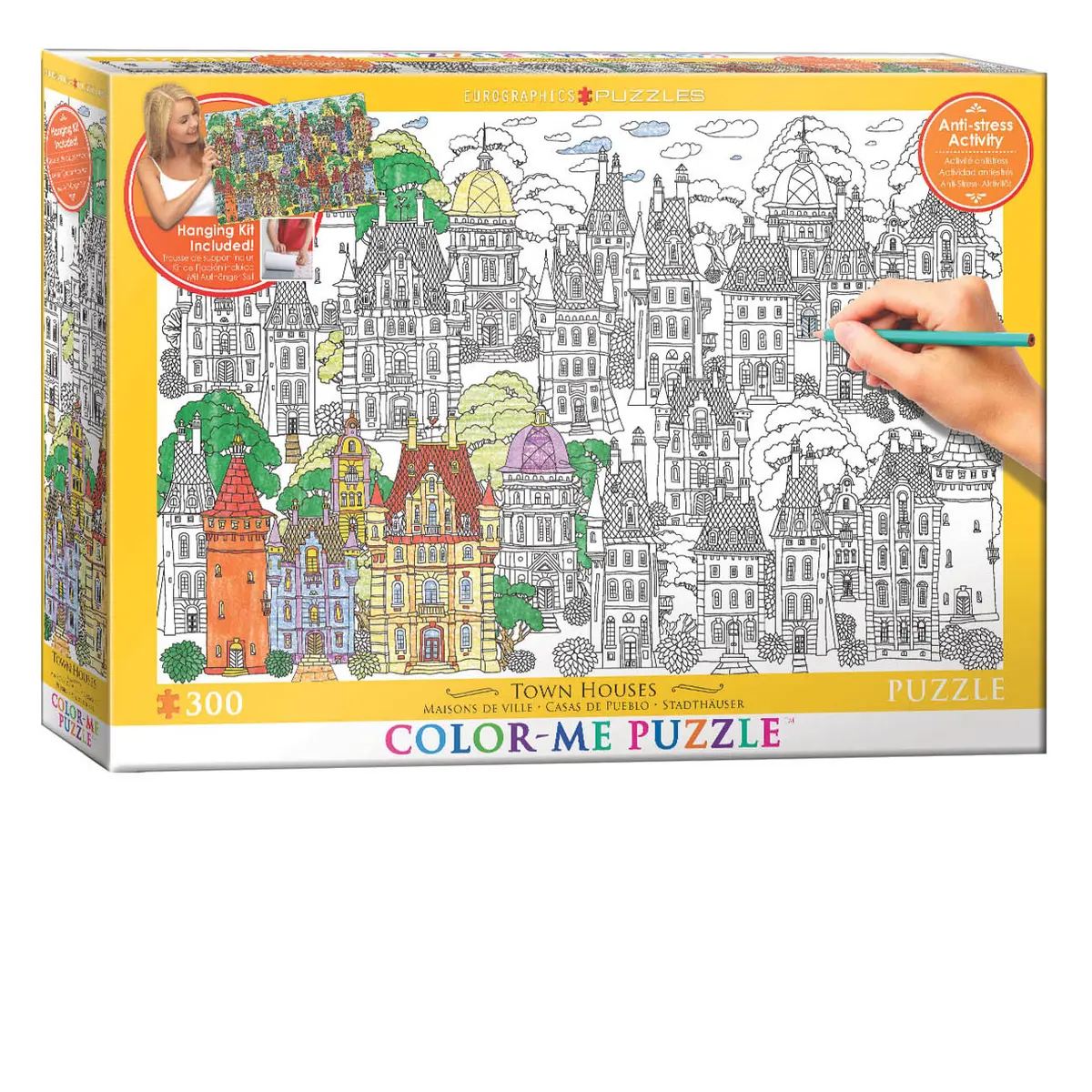 Town Houses - Color-Me 300-Piece Puzzle 1