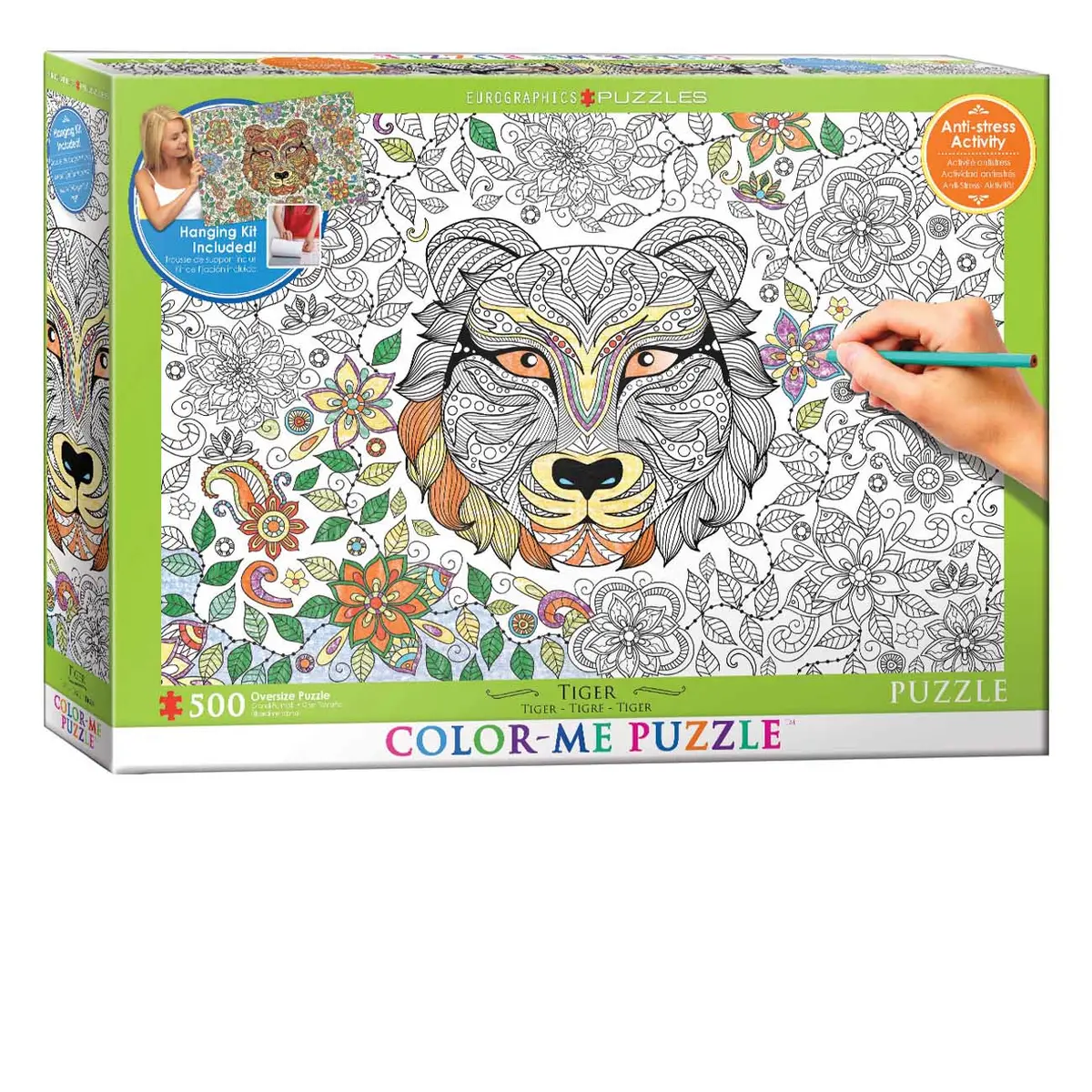 Tiger Color-Me 500-Piece Puzzle 1
