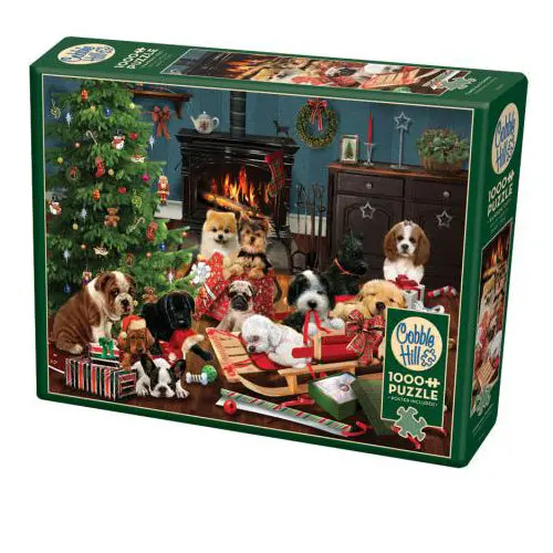 Christmas Puppies 1000-Piece Puzzle 1