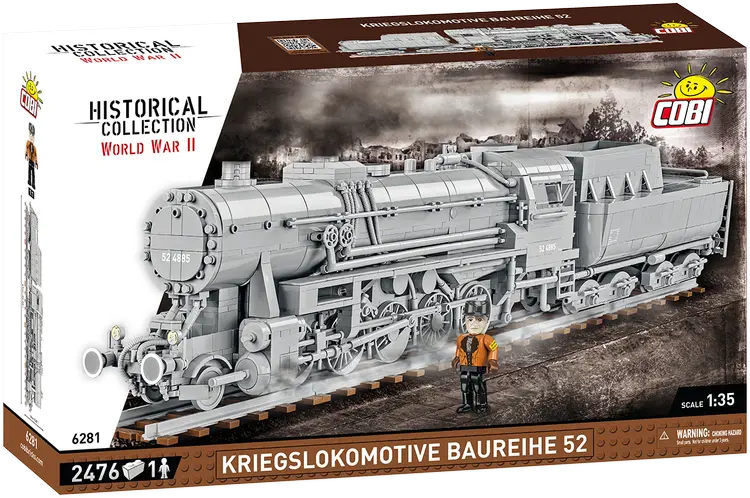 Cobi-6281 Cobi Kriegslokomotive Baureihe 52 Locomotive : Set #6281 1