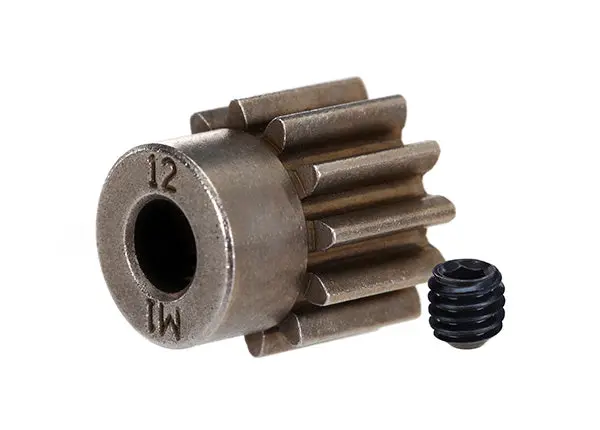 6485X Gear, 12-T Pinion (1.0 Metric Pitch) (Fits 5Mm Shaft)/ Set Screw (Compatible With Steel Spur Gears) 1