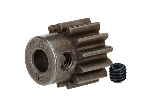 6486X Gear, 13-T Pinion (1.0 Metric Pitch) (Fits 5Mm Shaft)/ Set Screw (Compatible With Steel Spur Gears) 1