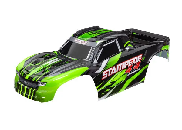 6762-Grn Traxxas Body Stampede 4X4 Brushless Green (Painted Decals Apld) 1