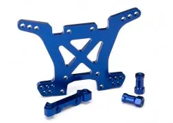 6838X Shock Tower, Rear, 7075-T6 Aluminum (Blue-Anodized) 1
