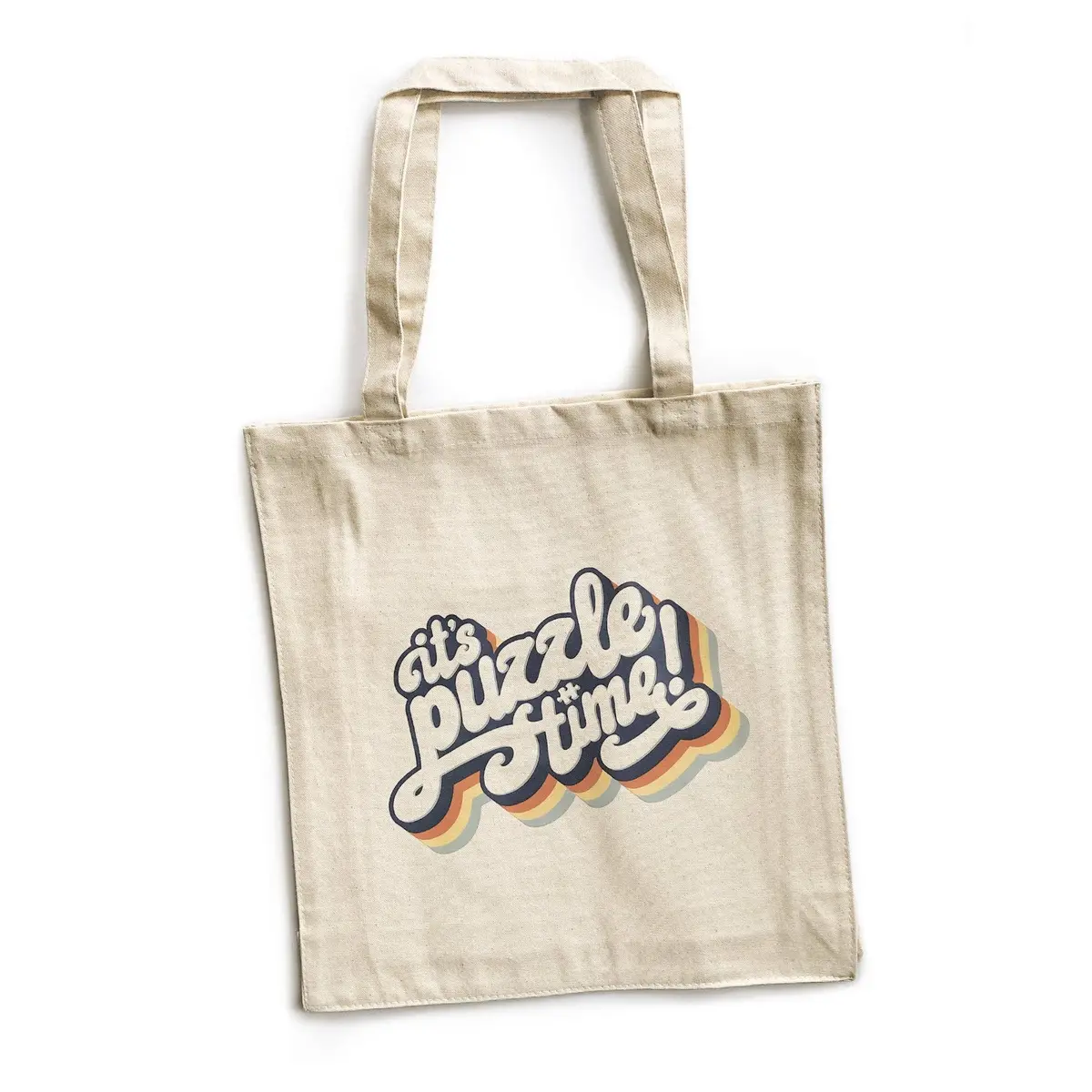It's Puzzle Time - Retro Cotton Tote 1