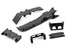 Skidplate Set, Front(1)/ Rear(1)/Transmission(1)(Black)Guards, Steering Servo(2)/Cover Plate, Steering Servo(1) 1