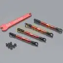 Toe Links, Aluminum(Red Anodized)(4)(Assembled With Rod Ends & Threaded Inserts(1/16 Slash) 1