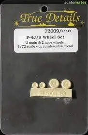 1:72 F-4 J/S Wheel Set (2 Main & 2 Nose)(Circumferential Tread) 1