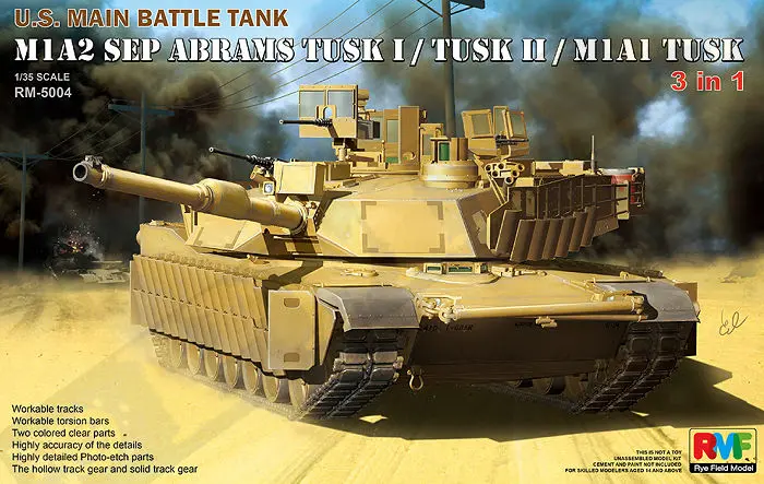 Rfm Rm-5004 M1a2 Tusk I/ Tusk Ii/M1a1 Tusk 3 In 1 (1/35) 1