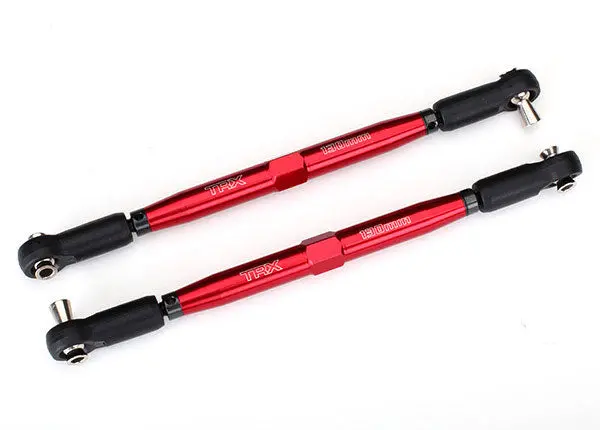 7748R Traxxas Toe Links, X-Maxx (Tubes Red-Anodized, 7075-T6 Aluminum, 1