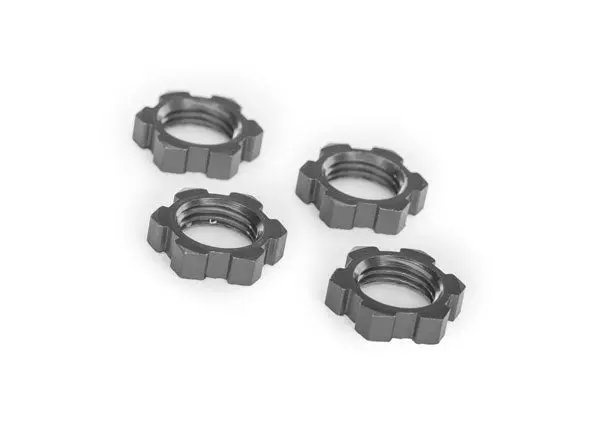 7758-Gray Traxxas Wheel Nuts Splined 17Mm Serrated (Gray) (4) 1