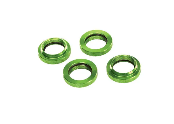 7767G Spring Retainer (Adjuster), Green-Anodized Aluminum, Gtx Shocks (4) (Assembled With O-Ring) 1