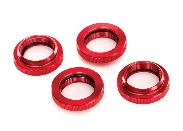 7767R Spring Retainer (Adjuster), Red-Anodized Aluminum, Gtx Shocks (4) (Assembled With O-Ring) 1