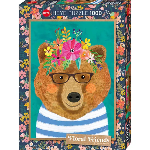 Gentle Bruin - Floral Friends 1000-Piece Puzzle 1