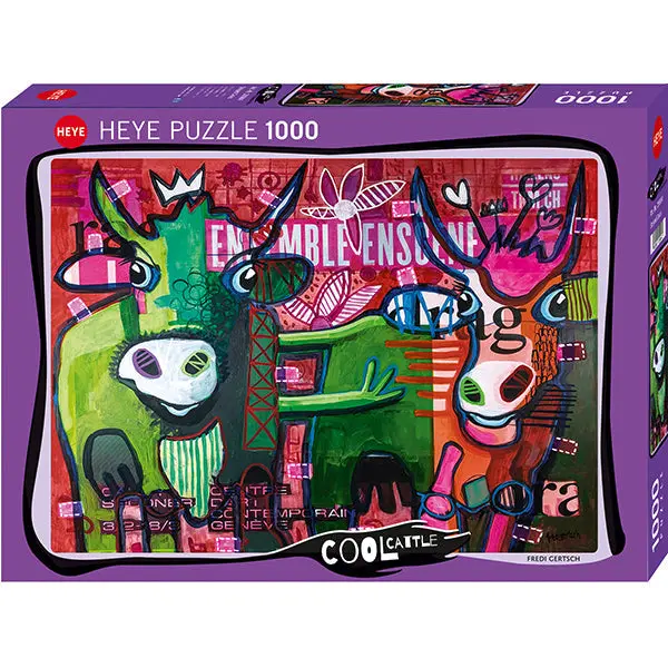 Striped Cows 1000-Piece Puzzle 1