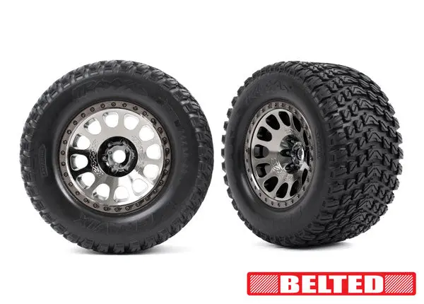 7862X Traxxas Gravix™ Belted Premounts - Black Chrome Wheels (Xrt®) 1