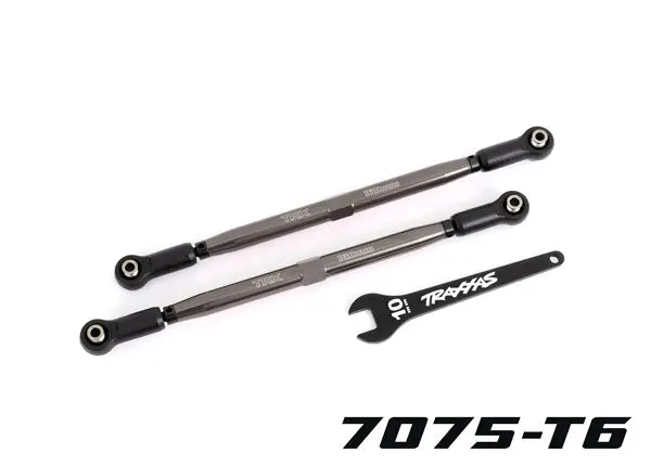 7897-Gray Traxxas Toe Links Front (Tubes Gray 7075-T6 Aluminum) (2) 1