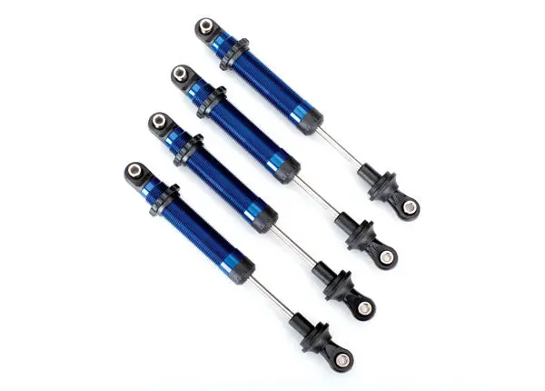 8160X Shocks, Gts, Aluminum (Blue-Anodized) (Assembled Without Springs) (4) (For Use With #8140X Trx-4® Long Arm Lift Kit) 1