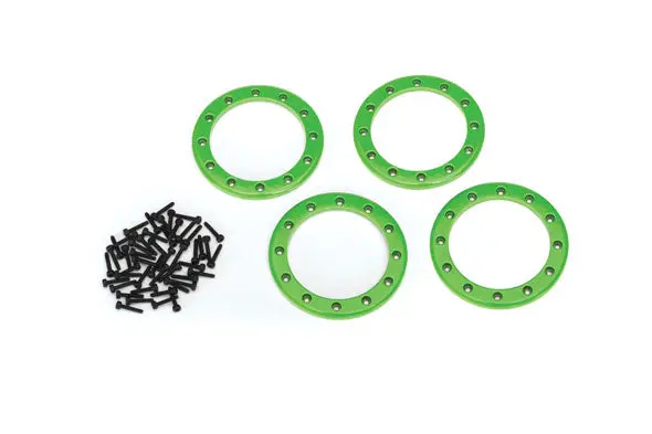 8168G  Beadlock Rings, Green (2.2") (Aluminum) (4)/ 2X10 Cs (48) 1