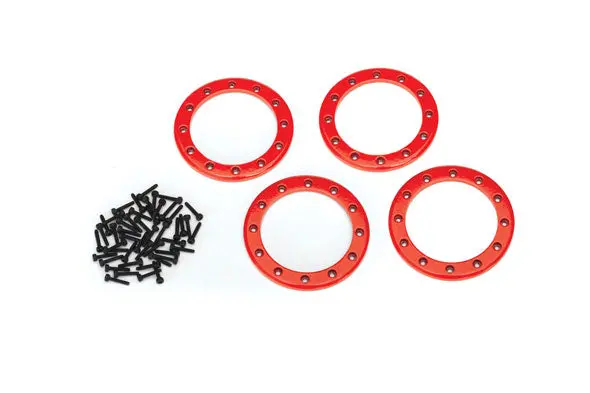 8168R  Beadlock Rings, Red (2.2") (Aluminum) (4)/ 2X10 Cs (48) 1