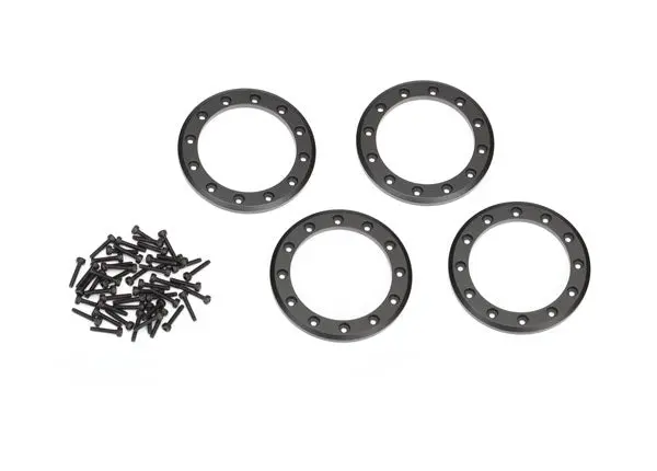 8168T Beadlock Rings, Black (2.2") (Aluminum) (4)/ 2X10 Cs (48) 1